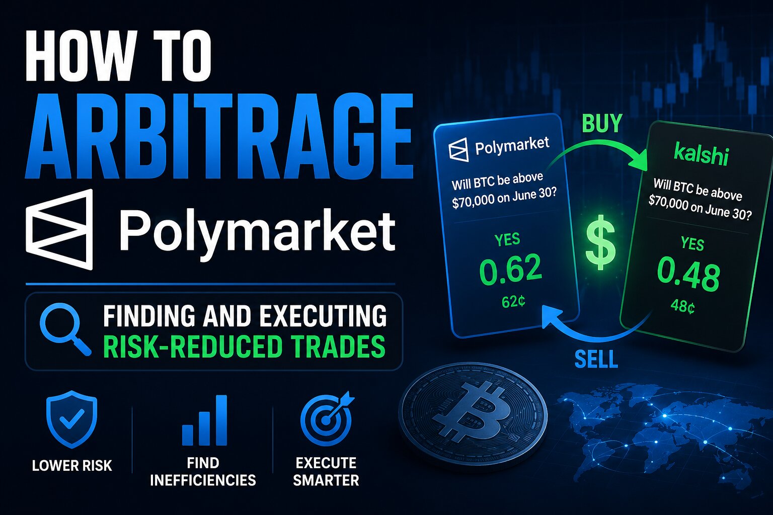 Polymarket order books for two related markets shown side by side