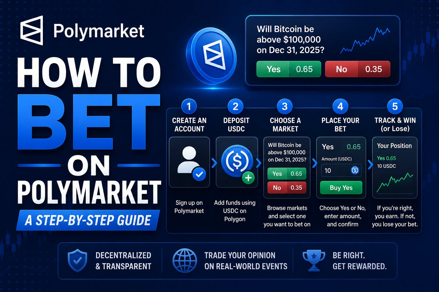 Polymarket sign-up and deposit screen on a mobile phone