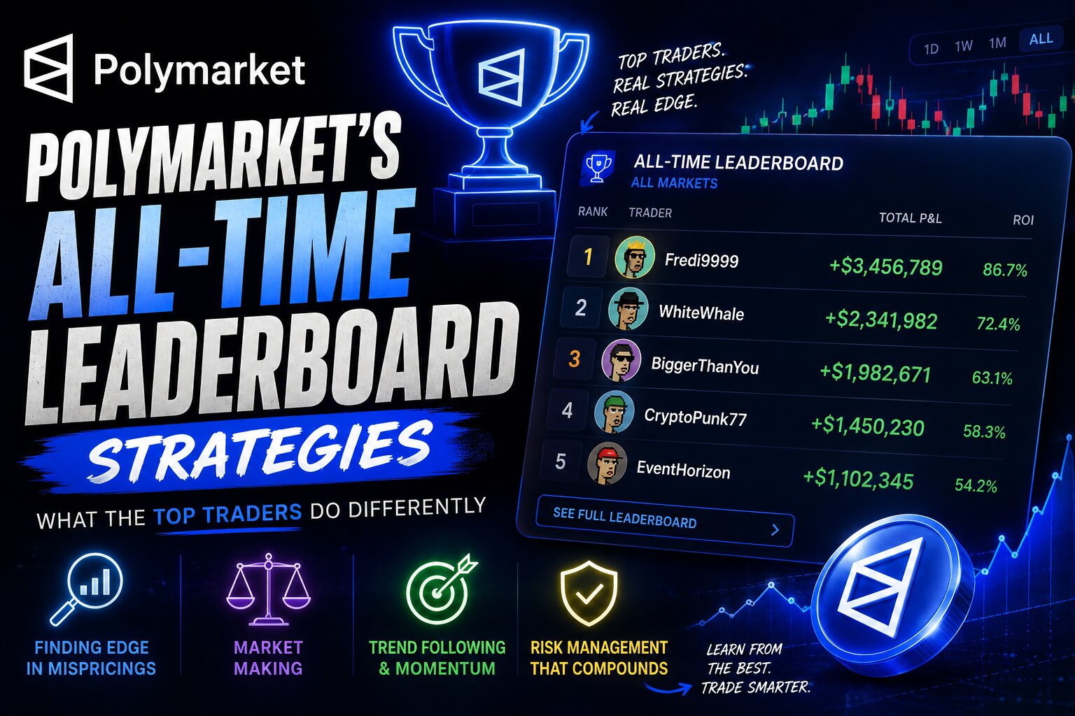 Polymarket all-time leaderboard traders